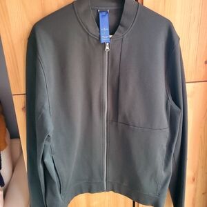 Kit & Ace Women's Dark Green Tencel & Cashmere Bomber Jacket Size Large